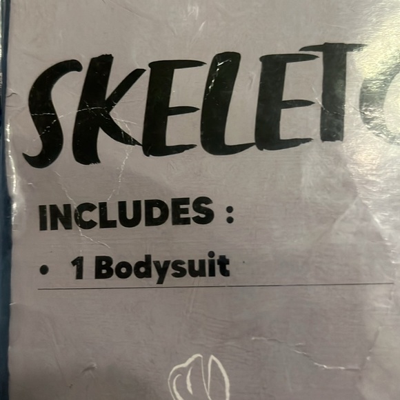 NWT Skeleton Print Bodysuit/ costume size Small - Picture 9 of 9